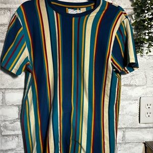 San Fransisco Work Tshirt with Multicolored Stripes
